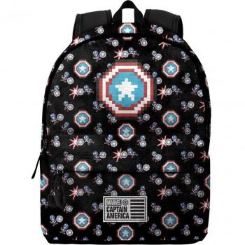 Karactermania Captain America Pixel Eco 2.0 Mochila Negra