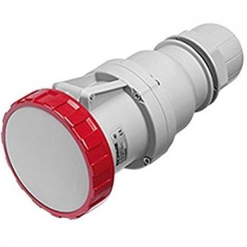 Scame 318.6346 Series Optima, IP66/IP67 Conector, 3P + E polacos, 63 A, 380 V-415 V, 6 horas de posición, Rojo