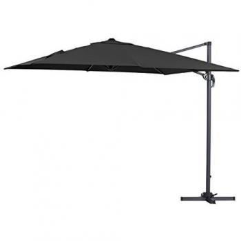 Parasol de jard&iacute;n ex&eacute;ntrico en aluminio SUN 3 Cuadrado 2.5 x 2.5 m Negro
