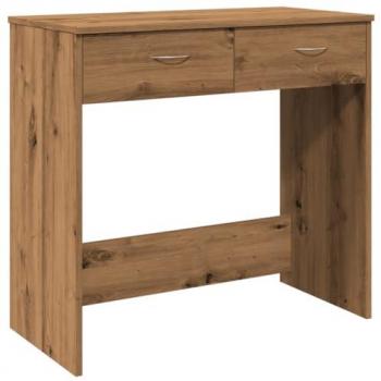 Escritorio de madera de ingeniería roble artisian 80x40x75 cm Marrón