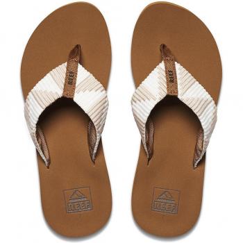 Sandalias de mujer Reef Spring Woven en color blanco con diseño tejido