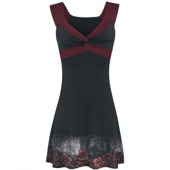 Alchemy England Nevermore Vestido Negro/Burdeos L