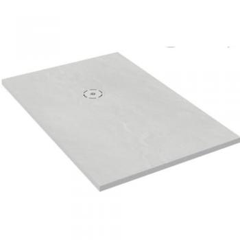 Plato de ducha antideslizante Jacob Delafon Singulier Neoroc rectangular 120 x 80 cm blanco con desagüe