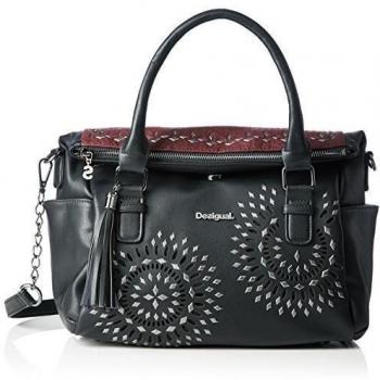 Desigual - LIBERTY LUXURY DREAMS, Bolsa de Asa Superior Mujer, Negro