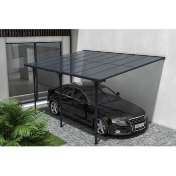 Pérgola/Cochera Adosada Kleo 4.5x3m de Aluminio Gris