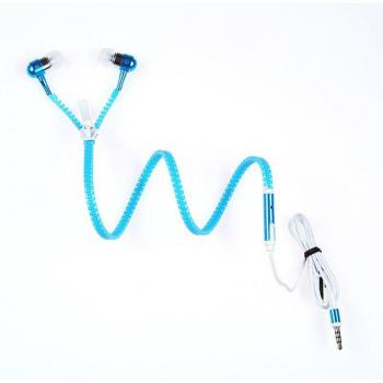 Auriculares Estéreo Luminosos con Cremallera Multicolor y Función Manos Libres, Auriculares de Música Portátiles con Cremallera Oscura