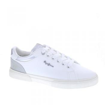 Pepe Jeans Kenton Court Women's Sneakers White/Silver Model PLS31588 Size 38