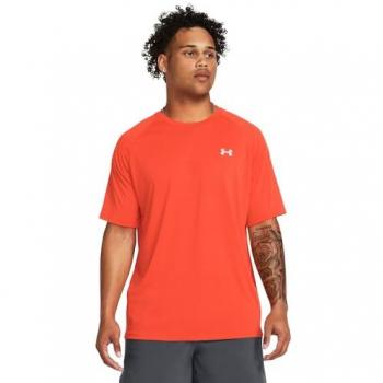 Camiseta de Hombre Under Armour Tech Reflective Naranja de Manga Corta