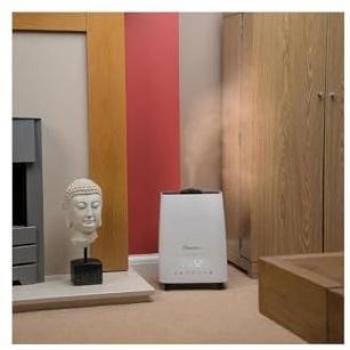 Meaco Deluxe 202 Humidificador y Purificador de Aire - Nebulización Fría y Caliente, Filtro HEPA y Carbón, Ideal para Habitaciones de hasta 65m²