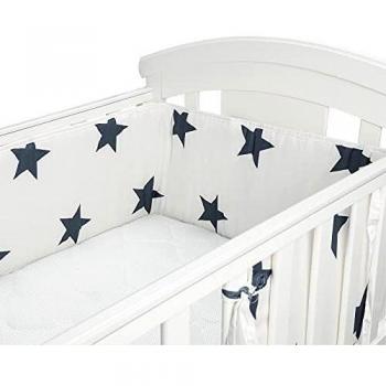 Luchild Protector de Cuna, 420cm Parachoques, Protector Cuna Chichonera para Proteger Bebe y Decorar la Cuna