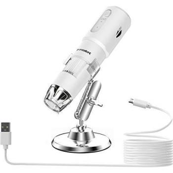 Cámara Microscopio Digital Inalámbrica 720P De Bolsillo, Endoscopio De Aumento USB De 50X a 1000x, Compatible Con IPhone Andriod, Portátil Con 8 LED, Para Enseñanza De Ciencia Natural, Regalo
