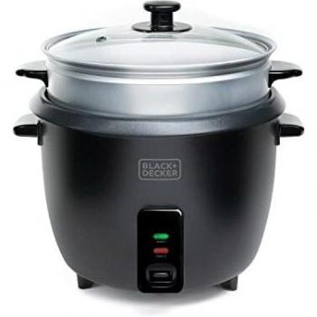Black+Decker BXRC1800E Arrocera, 700 W, Aluminio, Negro