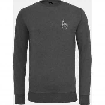 Easy Sign Grey Crewneck Sweatshirt for Men XS