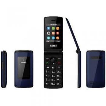 Teléfono Móvil SAIET LIKE ST-MC20 Dual SIM 2.4 Azul con Radio FM y Cámara de 0.3 MP para Personas Mayores