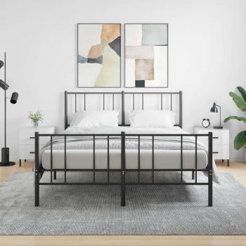 Mesita de noche 2 piezas de madera multicapa blanca pulida 40x35x47,5 cm