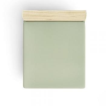 Sábana Bajera Ajustable Individual de Algodón Antibacteriana Sanforizada 90x200 Blanca y Verde