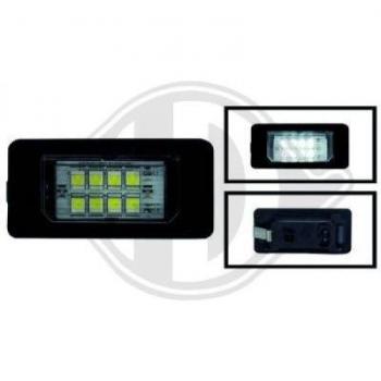 Piloto de matrícula DIEDERICHS 1018192 con luz LED, diseño compacto, fácil instalación, compatible con múltiples modelos de vehículos