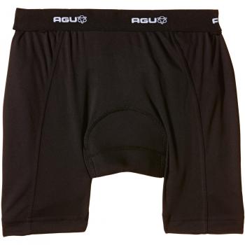 AGU Essential Culotte Ciclismo Mujer, Pantalón de Ciclismo para Mujer, con Cinta Elástica, 100% Poliéster con Acolchado Green 95 - Negro - S