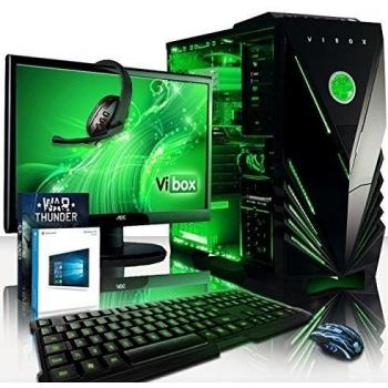 VIBOX Centre 4LW Gaming PC Ordenador de sobremesa con Cupón de juego, Windows 10 OS, 22 HD Monitor