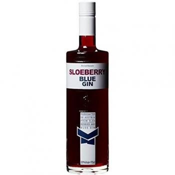 Blue Austrian Sloeberry Gin - Ginebra de sabor a endrinas, originaria de Austria, elaborada con ingredientes naturales, con un perfil aromático afrutado y floral, envasada en botella elegante