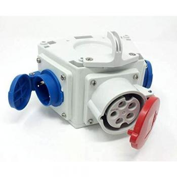 Mennekes Delta-Box 92915 Power Distribution Unit with 16A CEE and 2x Schuko Sockets, IP44 Rated for Suspended Use