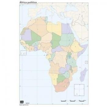 MAPA MUDO ERIK COLOR POLITICO AFRICA - Pack de 50 unidades