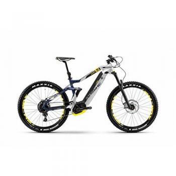 Haibike Xduro allmtn 7.0 E-Bike 500 WH S de Mountain Bike Plata/Azul/Amarillo Mate, color silber/blau/gelb matt, tamaño 44 - M