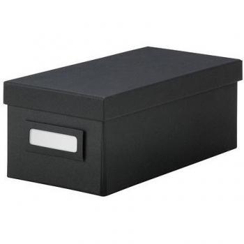 IKEA Tjena - Caja con tapa, negro - 13x26x10 cm