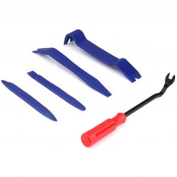 hltd Auto Trim Kit de herramientas para extracción Pry Herramienta Extractor de cierre para puerta panelmolding Panel coche Dash Radio Audio -- 5 piezas