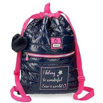 Enso Make a Wish Mochila Saco con Cremallera Azul 35x46 cms Poliéster