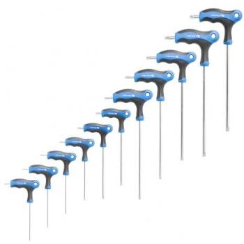 Juego de llaves de seguridad Torx tipo T Hogert Technik - 10 piezas, incluye tamaños Ø 8, 9, 10, 15, 20, 25, 27, 30, 40 y 45
