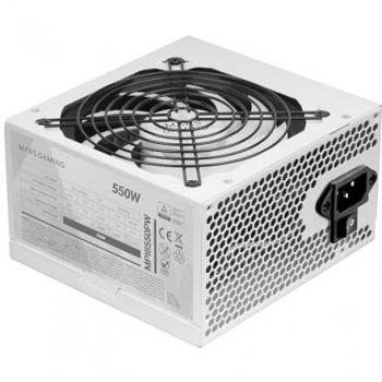 Fuente de Alimentación Mars Gaming MPIII550P 550W Blanca, 5 Años Garantía, 85% Eficiencia, Ventilador FDB 120mm AI-RPM