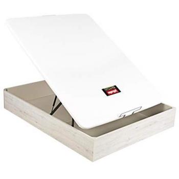 Canapé Abatible Pikolin Naturbox 2.0 de Madera con Tapa Transpirable Tapizada y Cubeta Alta Capacidad Color Glaciar, Altura 32 cm, Dimensiones 105x200 cm