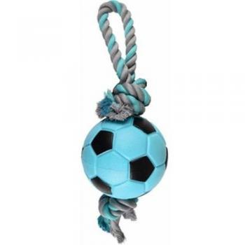 Pelota de Fútbol Sporty para Perros con Cuerda TPR Azul 12cm
