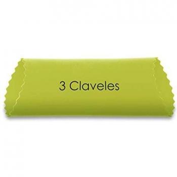 3 Claveles Pelador ajos de 13 cm, Silicona, Verde, 11x2.5x2 cm