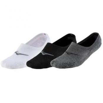 Pack de 3 Pares Calcetines Mizuno Super Cortos Negro, Blanco y Gris - Talla S