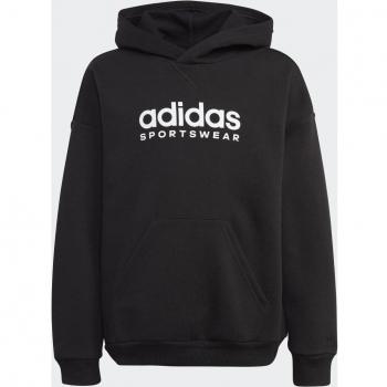 Sudadera para niños Adidas All SZN en color negro con capucha y bolsillos - Modelo Il4935