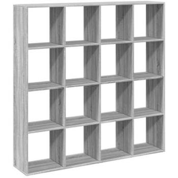 Estantería de madera de ingeniería gris Sonoma 137,5x29x137,5 cm