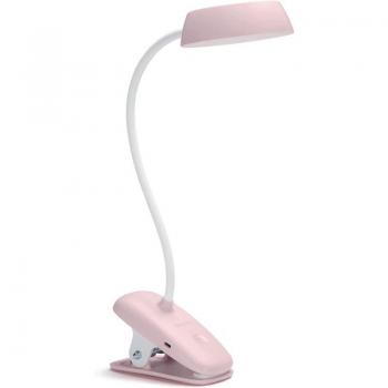 Lámpara de Mesa LED Philips DonutClip 3W Rosa