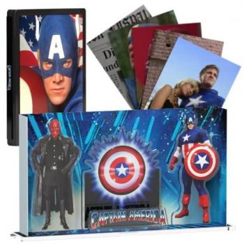 Display 3D Capitán América (1990) Expositor Steelbook Versión 6 + Blu Ray