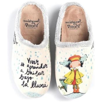 Zapatillas de casa Vivant Ilc232025Fibe para señora en color beige