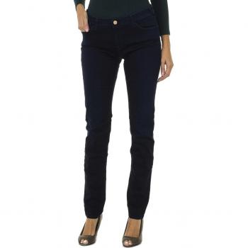 Pantalones largos tejanos de tejido elástico Armani Jeans 6Y5J28-5D2DZ mujer color azul marino