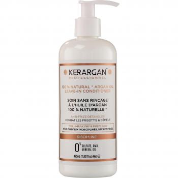 Kerargan - Acondicionador sin aclarado de aceite de argán - Nutre Hidrata los rizos - Cabello rizado - Sin sulfatos, parabenos ni siliconas - 350 ml