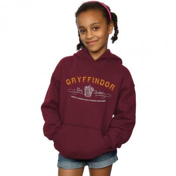 Sudadera con capucha para niñas Gryffindor Quidditch de Harry Potter, color Borgoña, talla 12-13 años