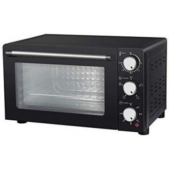 Horno Eléctrico Ventilado Melchioni Enjoy 24L, 1200W, Negro, Multicocción con Temporizador y Termostato Regulable hasta 230°C