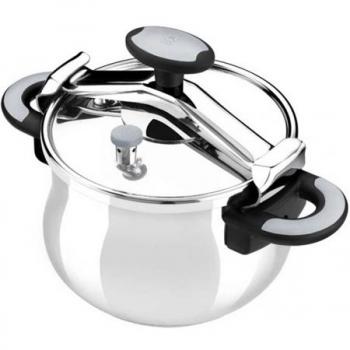 BRA New Star - Olla a Presión Puente, Apta para Inducción, 11 Litros, Acero Inoxidable