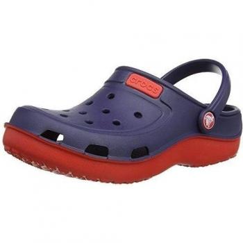 crocs DuetWaveClgK Nnvy/Flm C13 - Zuecos de goma para niño azul Blau
