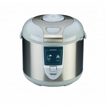 Gastroback 42507 Arrocera Eléctrica de Diseño, Capacidad de 3 Litros para Cocinar hasta 5 Tazas de Arroz, Potencia de 700W, Fabricada en Acero Inoxidable