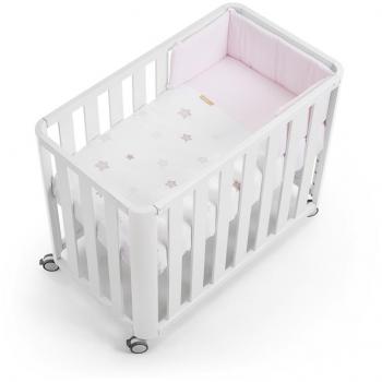 Cotinfant minicuna Doco blanco con téxtil star rosa