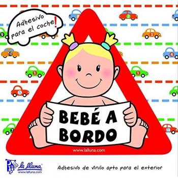 Detalles Infantiles - Bebé a bordo niña. triángulo adhesivo para el coche